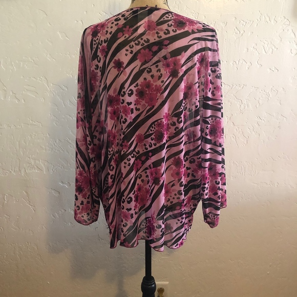 Carolyn Strauss Collection sheer blouse, size 1X - Picture 4 of 4